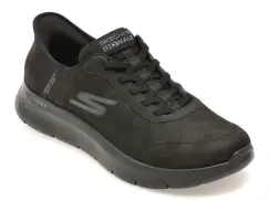Pantofi sport SKECHERS negri, GO WALK FLEX, din material textil imagine