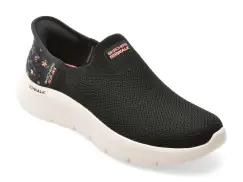 Pantofi sport SKECHERS negri, GO WALK FLEX, din material textil imagine