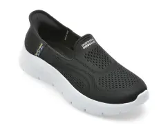 Pantofi sport SKECHERS negri, GO WALK FLEX, din material textil imagine