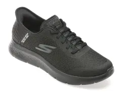 Pantofi sport SKECHERS negri, GO WALK FLEX, din material textil imagine