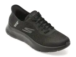 Pantofi sport SKECHERS negri, GO WALK FLEX, din material textil imagine