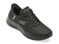 Pantofi sport SKECHERS negri, GO WALK FLEX, din material textil imagine