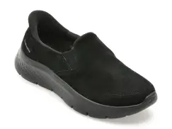 Pantofi sport SKECHERS negri, GO WALK FLEX, din piele intoarsa imagine