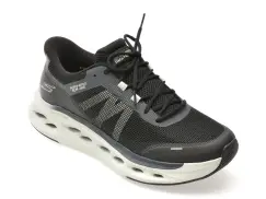 Pantofi sport SKECHERS negri, MAX CUSHIONING GLIDE-STEP, din material textil imagine