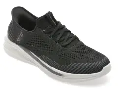 Pantofi sport SKECHERS negri, SLADE, din material textil imagine