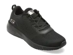 Pantofi sport SKECHERS negri, SQUAD, din material textil imagine