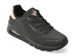 Pantofi sport SKECHERS negri, UNO, din piele ecologica imagine