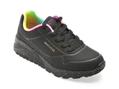 Pantofi sport SKECHERS negri, UNO LITE, din piele ecologica imagine