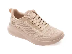 Pantofi sport SKECHERS nude, 117209, din material textil imagine