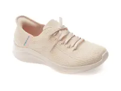 Pantofi sport SKECHERS nude, 149710, din material textil imagine