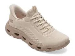 Pantofi sport SKECHERS nude, BOBS ARC WAVES, din material textil imagine