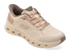 Pantofi sport SKECHERS nude, GLIDE-STEP PRO, din material textil imagine