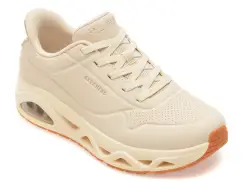 Pantofi sport SKECHERS nude, UNO GLIDE-STEP, din piele ecologica imagine