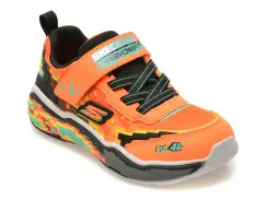 Pantofi sport SKECHERS portocalii, MEGA SCENE, din material textil imagine