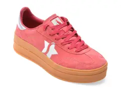 Pantofi sport SKECHERS rosii, ACADEMY HI, din piele intoarsa imagine