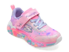 Pantofi sport SKECHERS roz, ETERNAL HEART LIGHTS, din material textil imagine