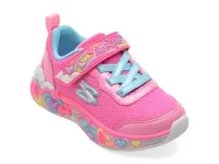 Pantofi sport SKECHERS roz, ETERNAL HEART LIGHTS, din material textil imagine