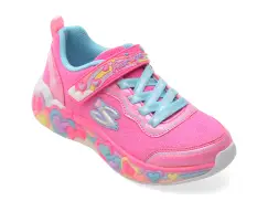 Pantofi sport SKECHERS roz, ETERNAL HEART LIGHTS, din material textil imagine
