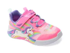Pantofi sport SKECHERS roz, UNICORN CHASER, din material textil imagine