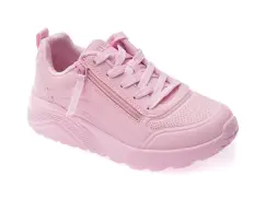 Pantofi sport SKECHERS roz, UNO LITE, din piele ecologica imagine