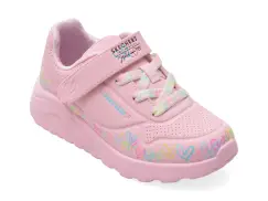 Pantofi sport SKECHERS roz, UNO LITE, din piele ecologica imagine