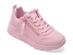 Pantofi sport SKECHERS roz, UNO LITE, din piele ecologica imagine