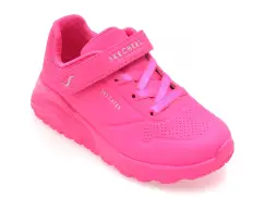Pantofi sport SKECHERS roz, UNO LITE, din piele ecologica imagine