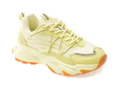 Pantofi sport TEPOR galbeni, TP62, din material textil imagine