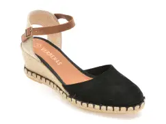 Pantofi VERBENAS negri, MALENA, din piele intoarsa imagine