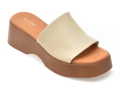 Papuci ALDO albi, 13578761, din piele naturala imagine