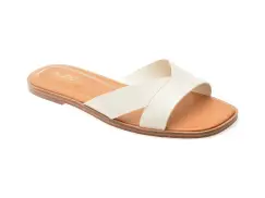 Papuci ALDO albi, CARIA 115, din piele naturala imagine
