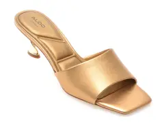 Papuci ALDO aurii, 13921968, din piele naturala imagine