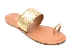 Papuci ALDO aurii, 13968568, din piele ecologica imagine