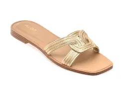 Papuci ALDO aurii, EROK 962, din piele ecologica imagine