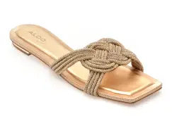 Papuci ALDO aurii, KARLINA 711, din piele ecologica imagine