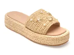 Papuci ALDO bej, 14011266, din material textil imagine