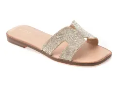 Papuci ALDO bej, ITSANDAL 271, din material textil imagine