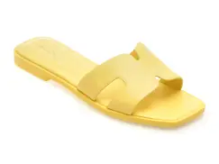 Papuci ALDO galbeni, 13991502, din piele naturala imagine