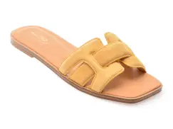 Papuci ALDO galbeni, ELENY 750, din piele intoarsa imagine