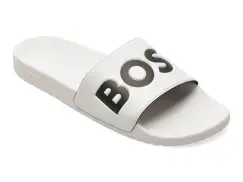 Papuci BOSS albi, 6835, din pvc imagine