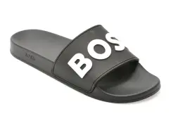 Papuci BOSS negri, 8241, din pvc imagine