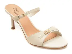 Papuci eleganti FLAVIA PASSINI albi, 373403, din piele naturala imagine