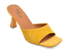 Papuci eleganti FLAVIA PASSINI galbeni, A492, din piele intoarsa imagine