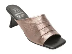 Papuci eleganti FLAVIA PASSINI gri, H5812, din piele naturala imagine