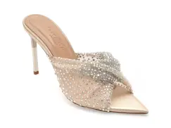 Papuci eleganti GRYXX bej, 89086, din material textil imagine