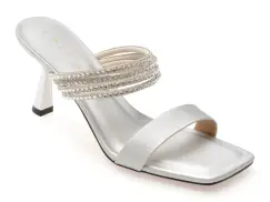 Papuci EPICA argintii, 2367, din piele ecologica imagine