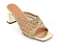 Papuci EPICA aurii, 7290, din piele ecologica imagine