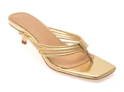 Papuci EPICA aurii, 82933, din piele ecologica imagine