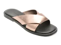 Papuci EPICA gri, TML01T, din piele naturala imagine