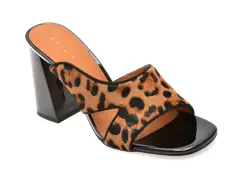 Papuci EPICA maro, 71893, din piele naturala imagine